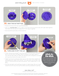 Witch Kitty Plush Sewing Pattern Template, Page 16