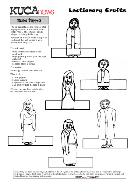 Bible Character Finger Puppet Templates - Printable Craft Templates