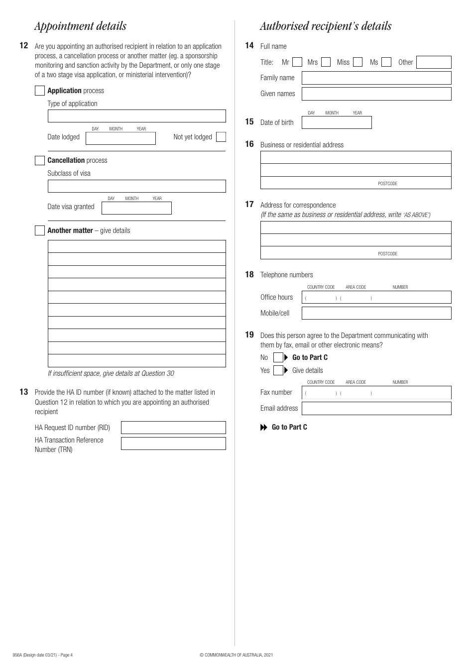 Form 956A Fill Out Sign Online And Download Fillable PDF Australia   Page 4 Thumb 950 