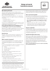 Form 681 Refugee and Special Humanitarian Proposal - Australia