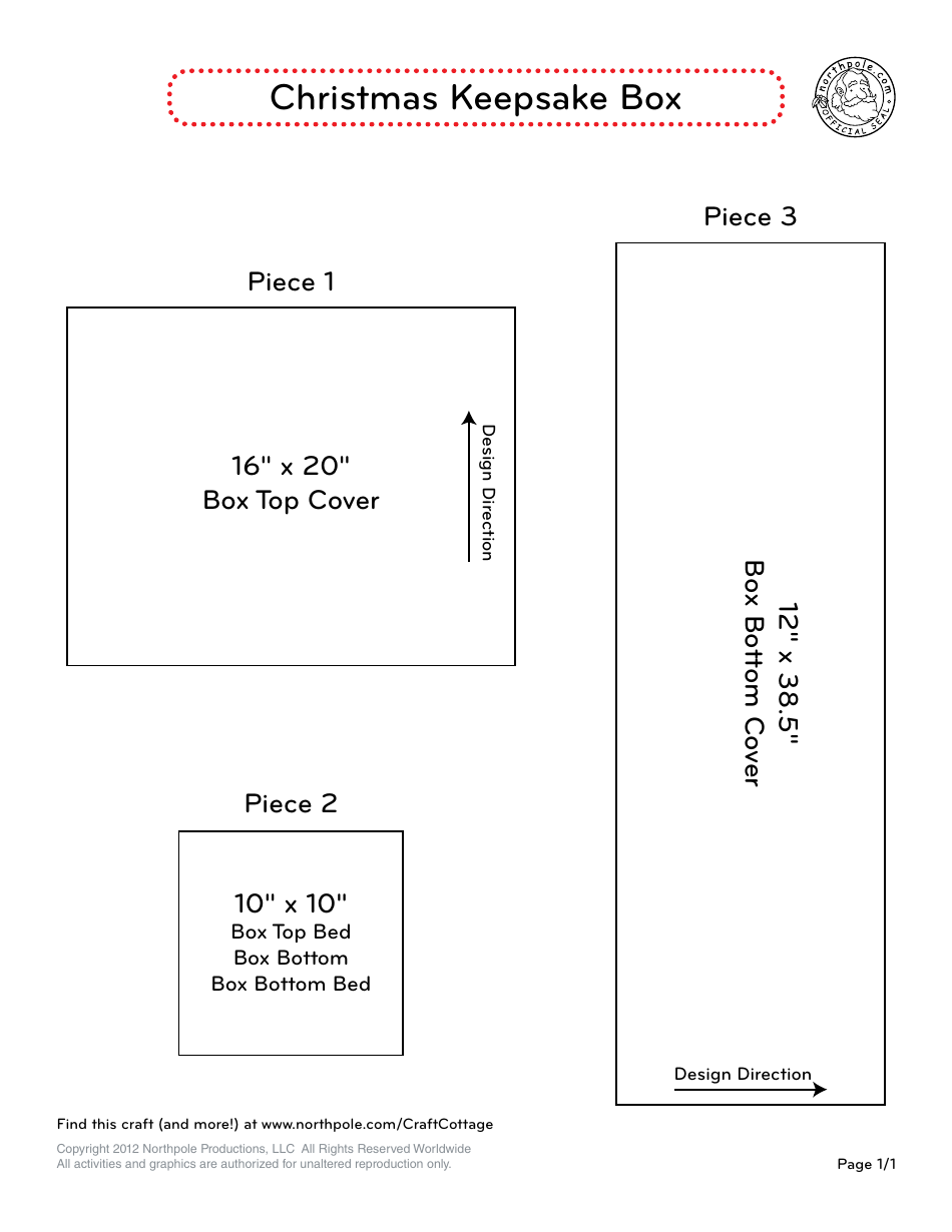 Christmas Keepsake Box Template Download Printable PDF Templateroller