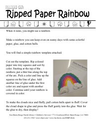 Document preview: Ripped Paper Rainbow Template