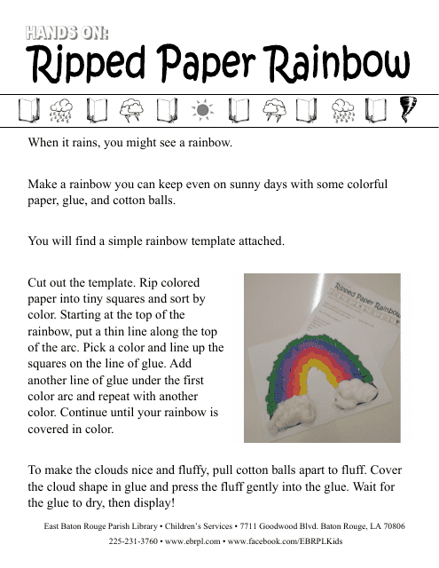 Ripped paper Rainbow template - Free Download