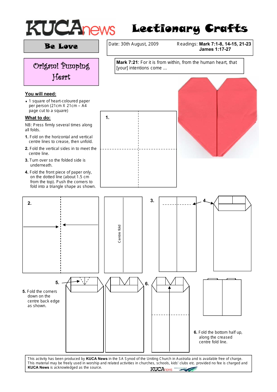 Origami Pumping Heart Guide Download Printable Pdf Templateroller