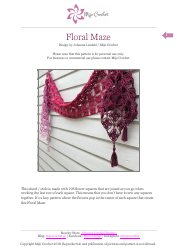 Document preview: Floral Maze Shawl Crochet Pattern