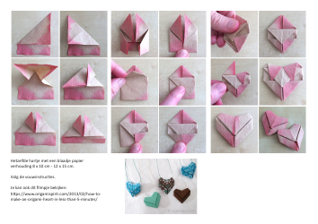 Origami Paper Heart Guide (Dutch), Page 2