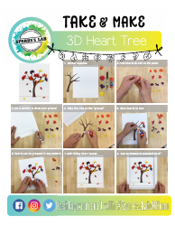 Document preview: 3d Cardstock Heart Tree Template
