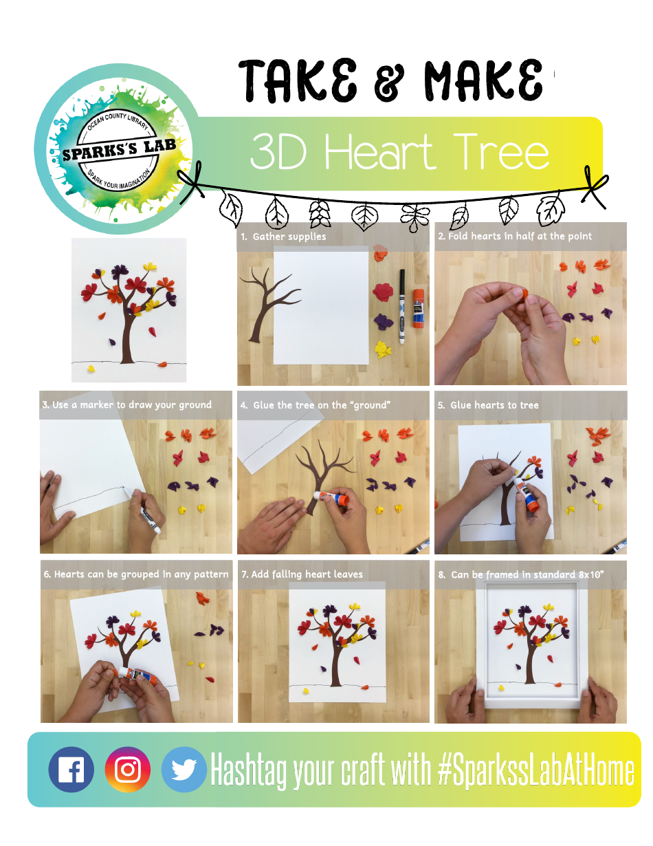 3d Cardstock Heart Tree Template Download Printable PDF | Templateroller