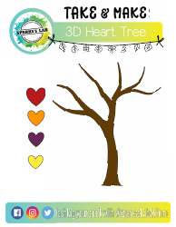 3d Cardstock Heart Tree Template, Page 3