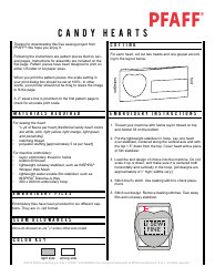 Document preview: Candy Heart Sewing Pattern Templates