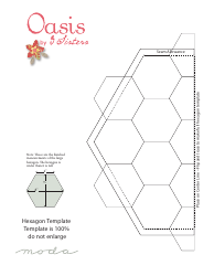 Hexagon Oasis Quilting Pattern Templates, Page 2