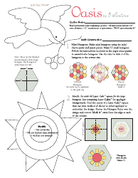 Hexagon Oasis Quilting Pattern Templates, Page 3