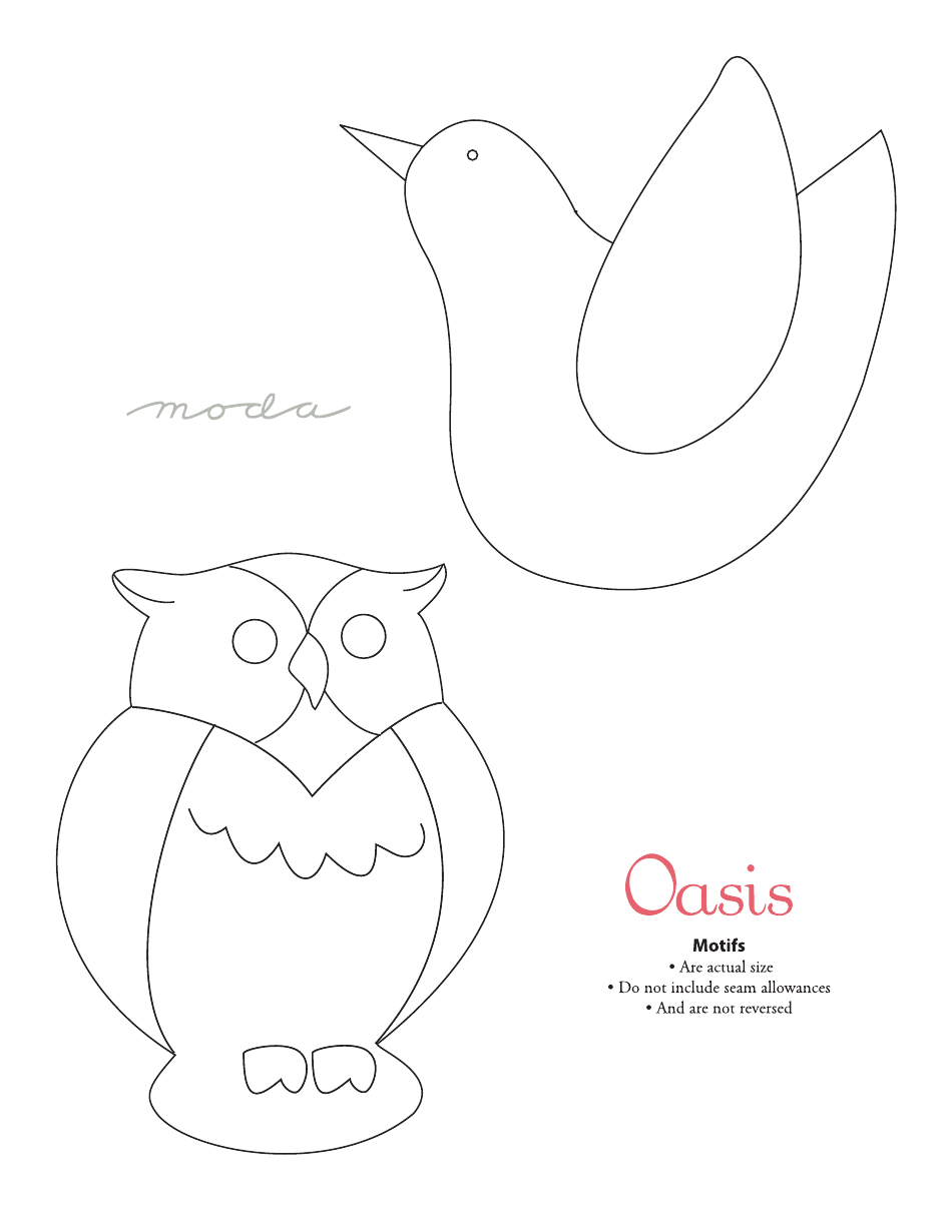 Hexagon Oasis Quilting Pattern Templates, Page 5