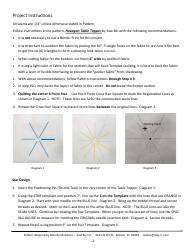 Hexagon Table Topper Quilt Pattern, Page 2