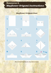 Document preview: Mayflower Origami Boat Guide