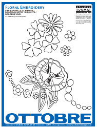 Document preview: Floral Embroidery Pattern Template