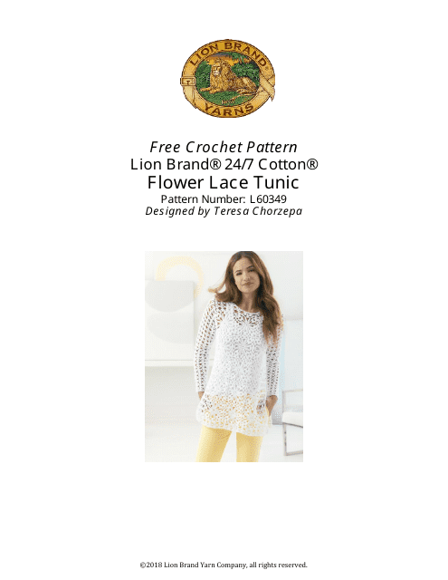 Flower Lace Tunic Crochet Pattern - Image Preview 1