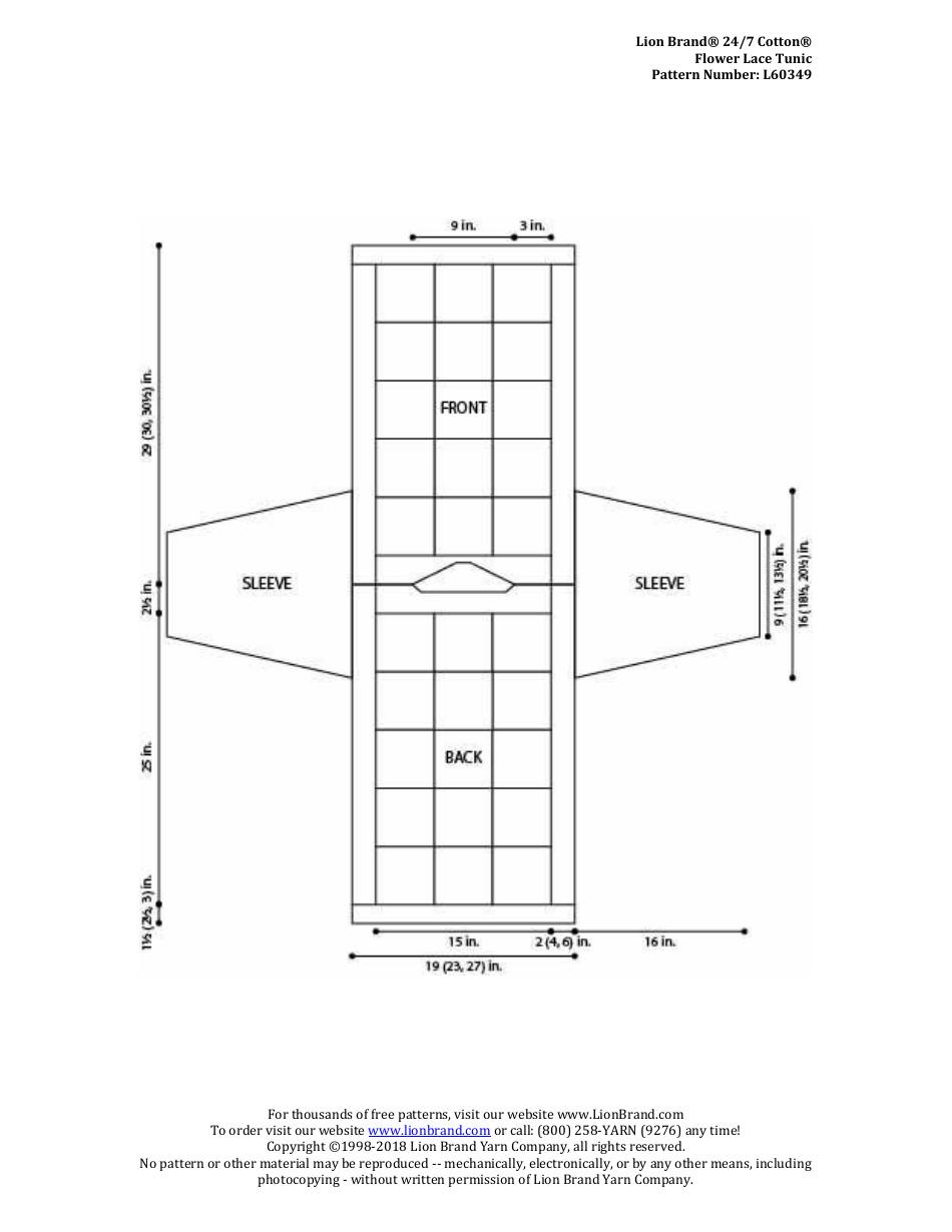 Flower Lace Tunic Crochet Pattern, Page 10