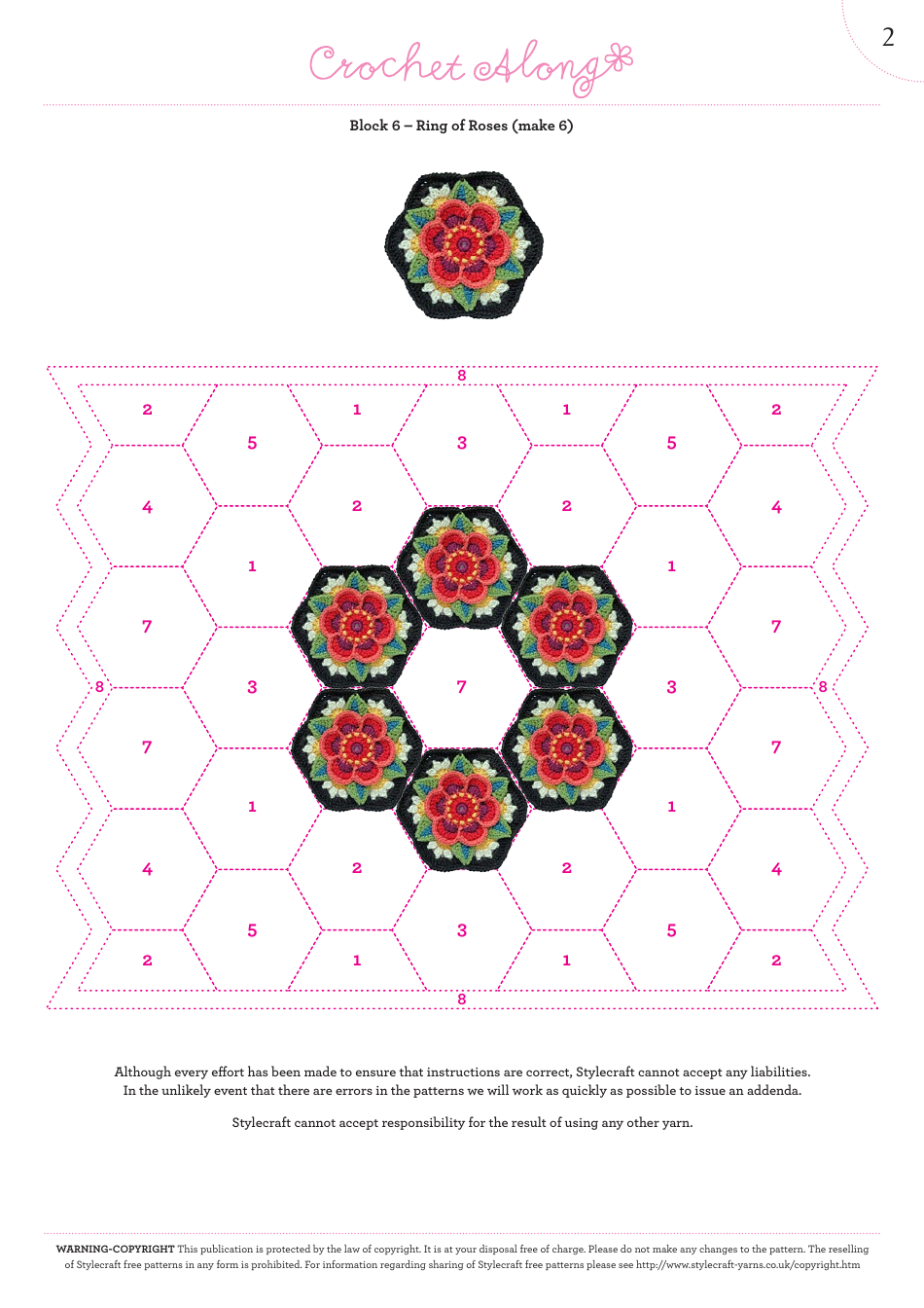 Ring of Roses Block Crochet Pattern, Page 3