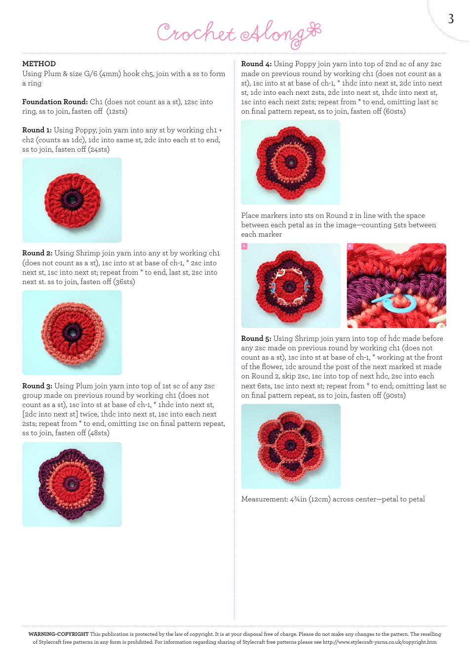 Ring of Roses Block Crochet Pattern, Page 4