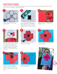 Torn Paper Poppy Template, Page 2