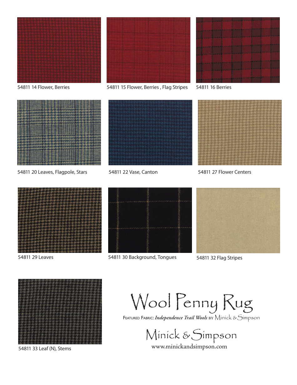 Wool Penny Rug Pattern Templates, Page 5