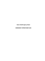 Document preview: Home Health Agency Emergency Operations Plan - Louisiana