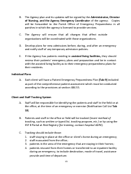 Home Health Agency Emergency Operations Plan - Louisiana, Page 13