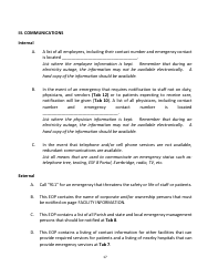 Home Health Agency Emergency Operations Plan - Louisiana, Page 17