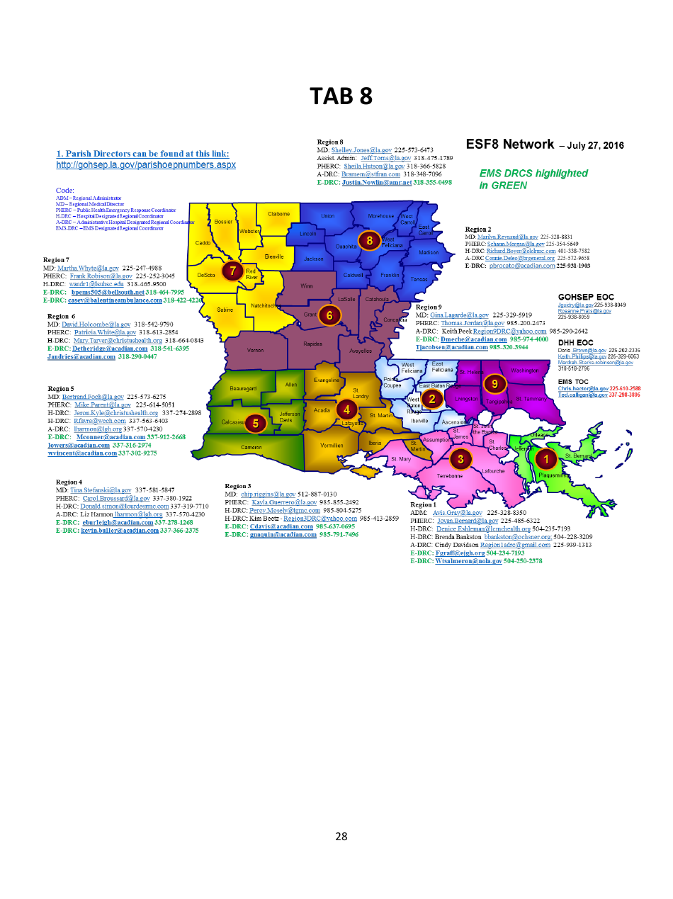 Home Health Agency Emergency Operations Plan - Louisiana, Page 28