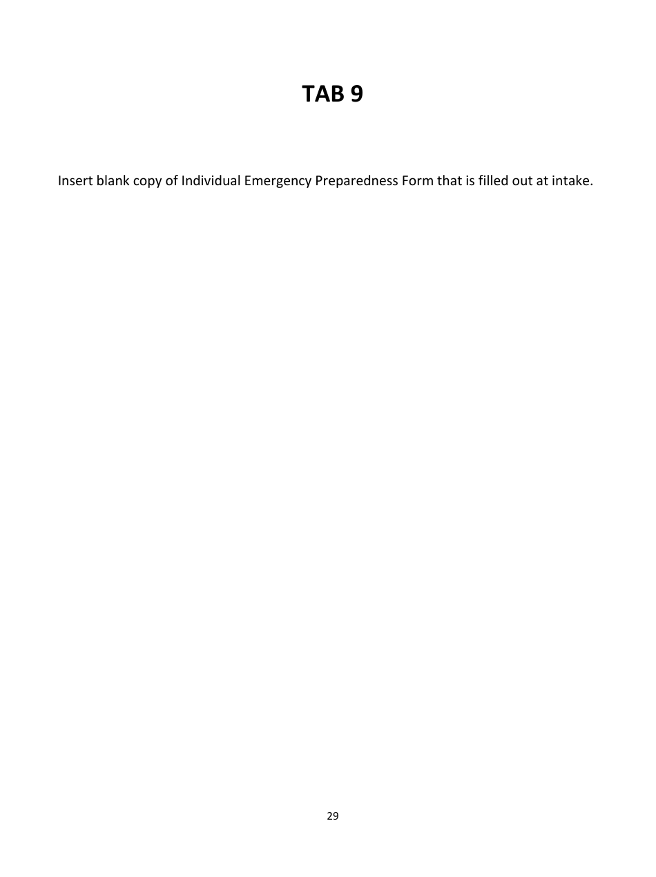 Home Health Agency Emergency Operations Plan - Louisiana, Page 29
