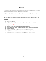 Home Health Agency Emergency Operations Plan - Louisiana, Page 41