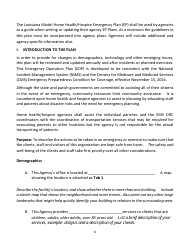 Home Health Agency Emergency Operations Plan - Louisiana, Page 8