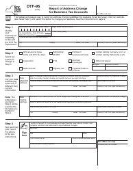 Form DTF-96 Report of Address Change for Business Tax Accounts - New York