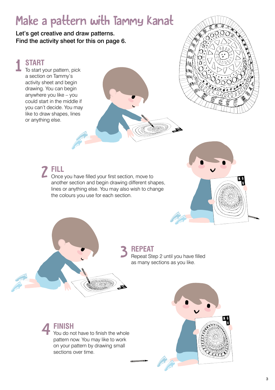 Autism Drawing Pattern Template, Page 3