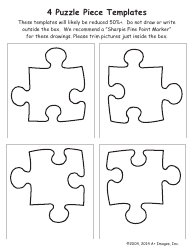 Document preview: 4 Puzzle Piece Templates