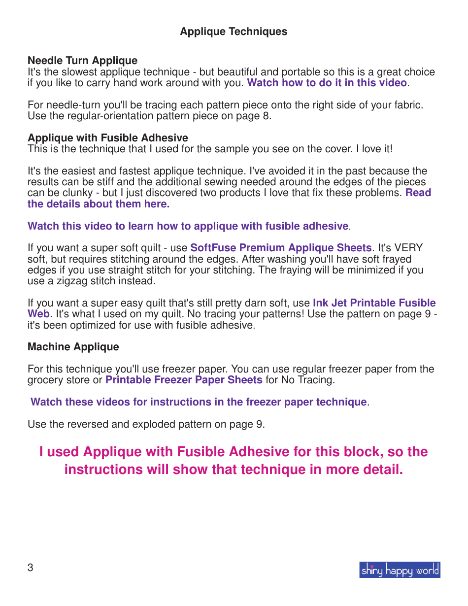 Butterfly Applique Pattern Template, Page 3