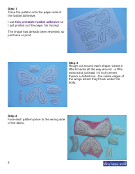 Butterfly Applique Pattern Template, Page 4