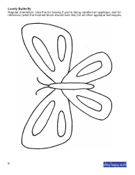Butterfly Applique Pattern Template, Page 8