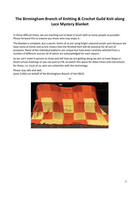 Lace Mystery Blanket Knitting & Crochet Pattern Download Pdf