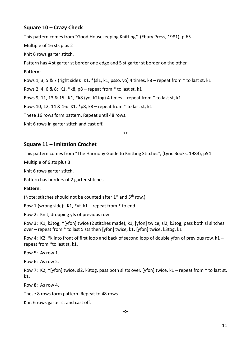 Lace Mystery Blanket Knitting  Crochet Pattern, Page 11