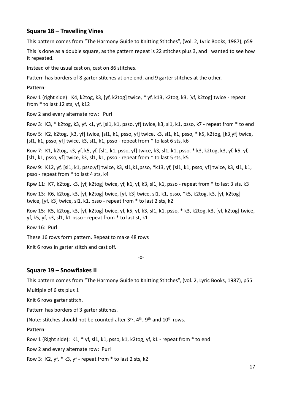 Lace Mystery Blanket Knitting  Crochet Pattern, Page 17