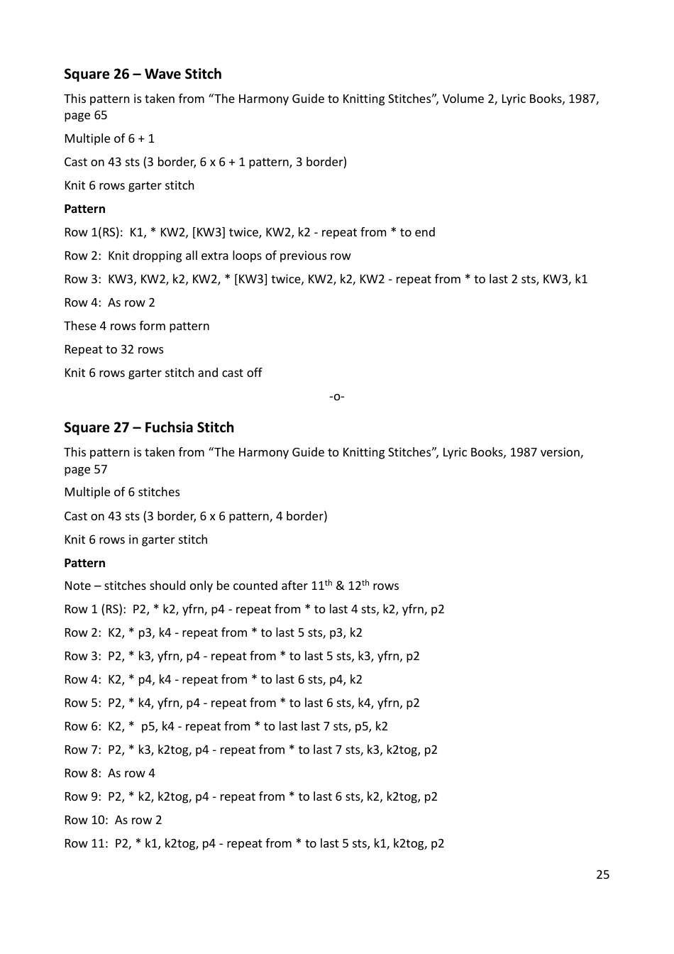 Lace Mystery Blanket Knitting  Crochet Pattern, Page 25