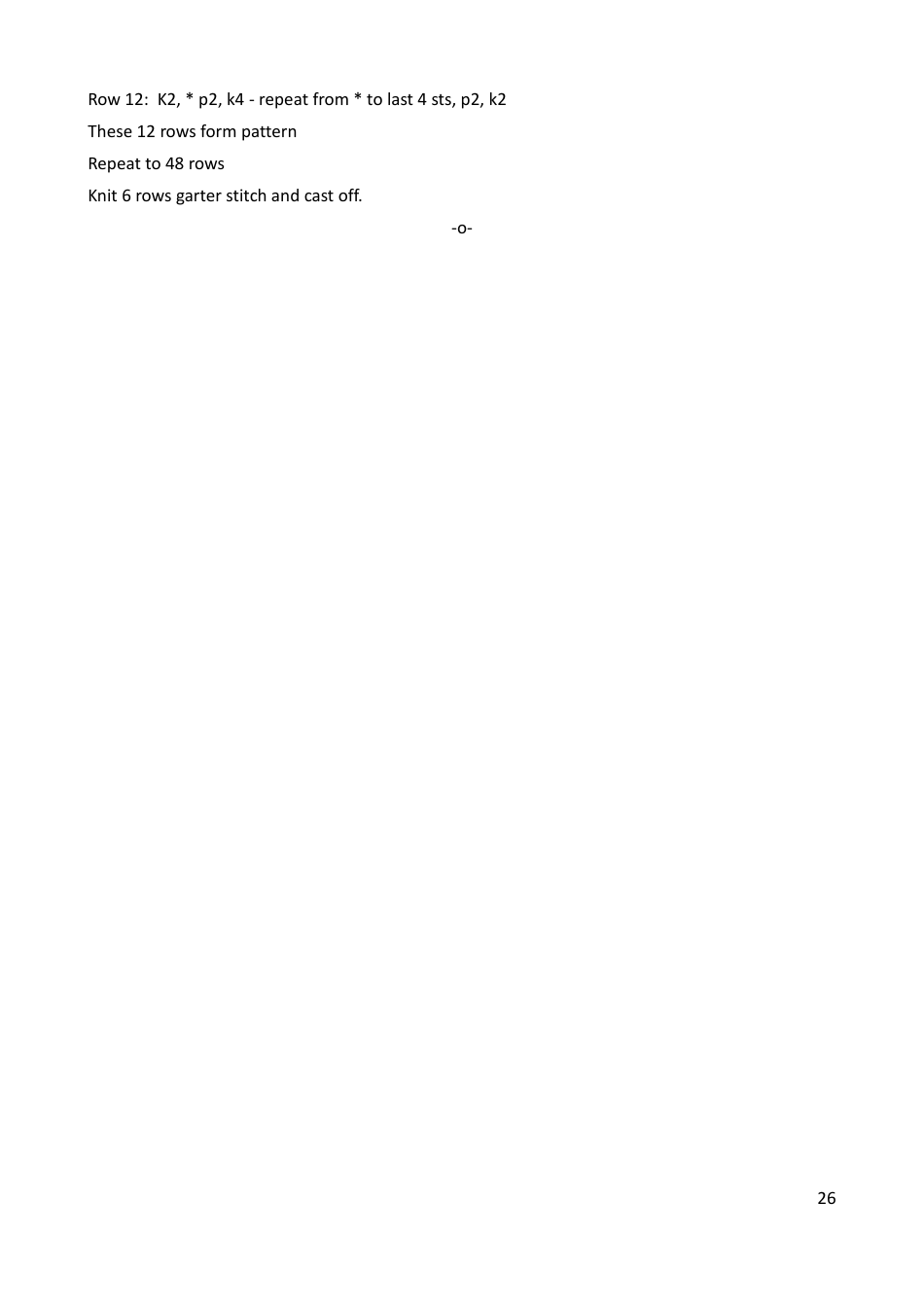 Lace Mystery Blanket Knitting  Crochet Pattern, Page 26