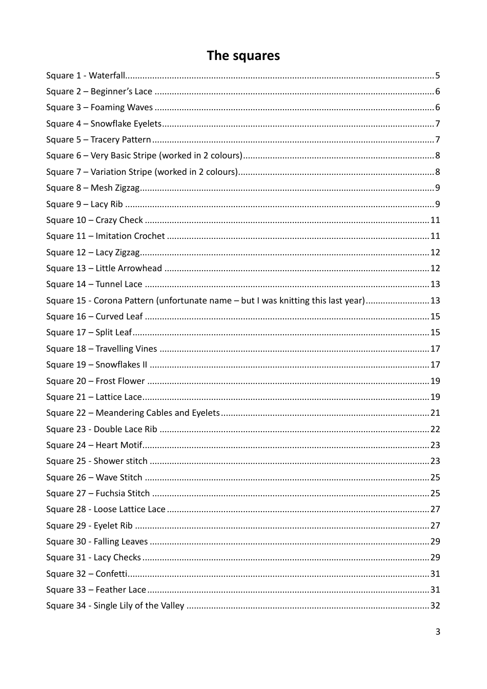 Lace Mystery Blanket Knitting  Crochet Pattern, Page 3