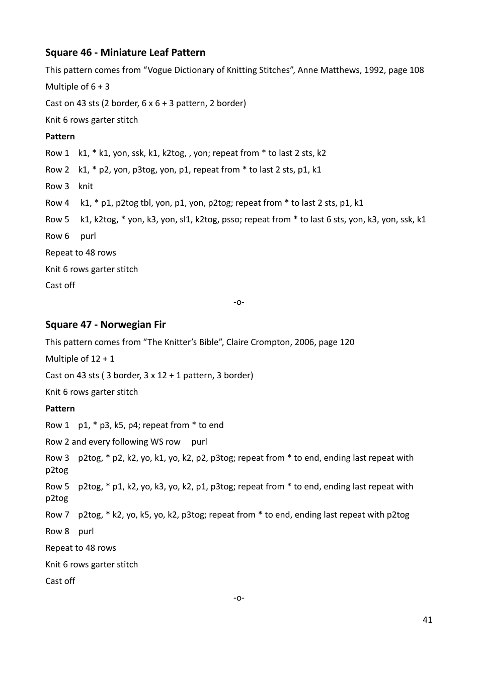 Lace Mystery Blanket Knitting  Crochet Pattern, Page 41
