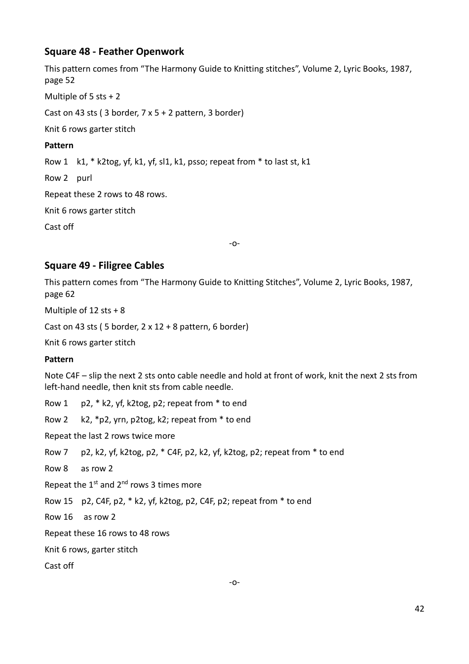 Lace Mystery Blanket Knitting  Crochet Pattern, Page 42