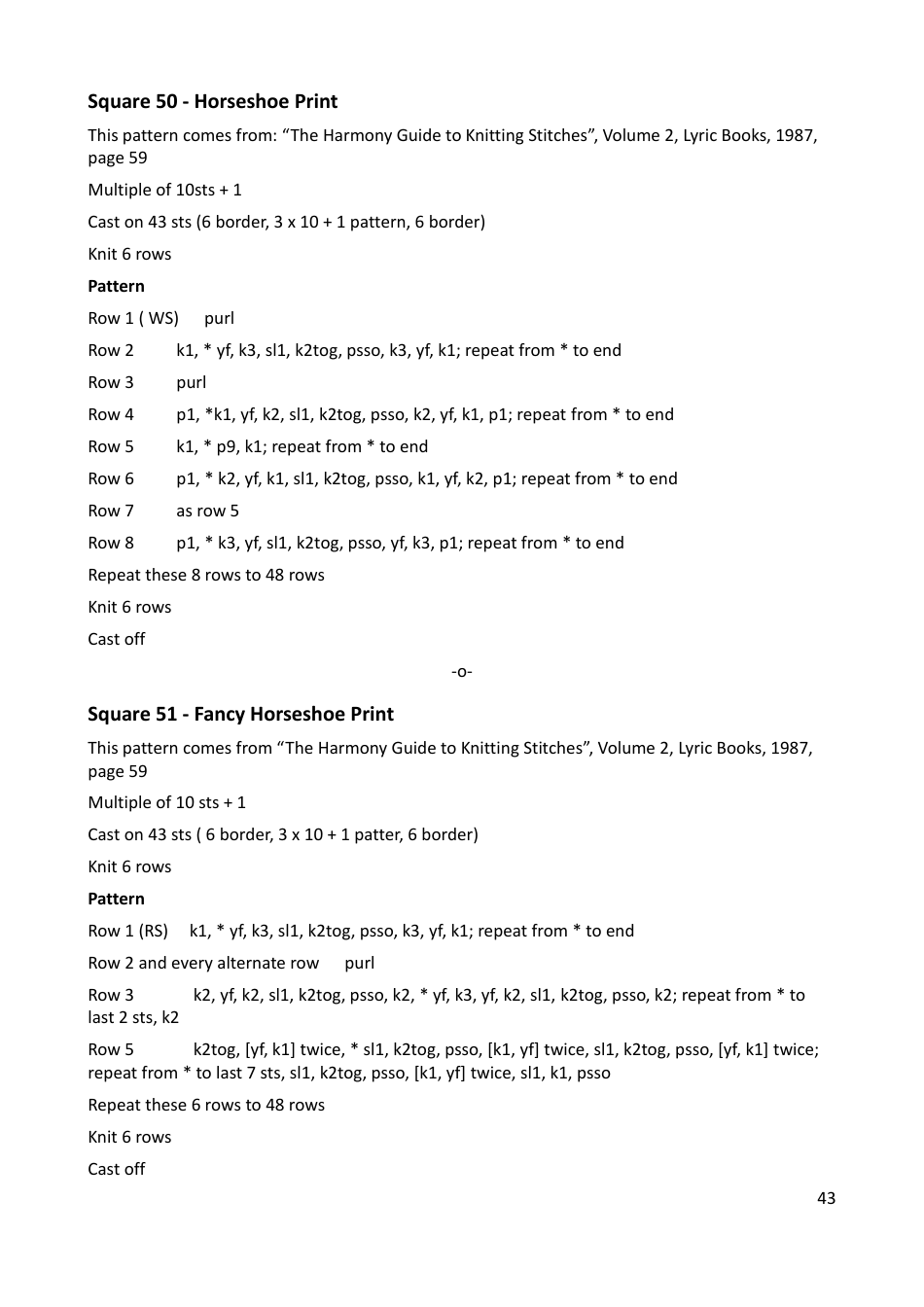Lace Mystery Blanket Knitting  Crochet Pattern, Page 43