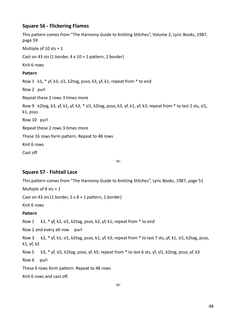 Lace Mystery Blanket Knitting  Crochet Pattern, Page 48