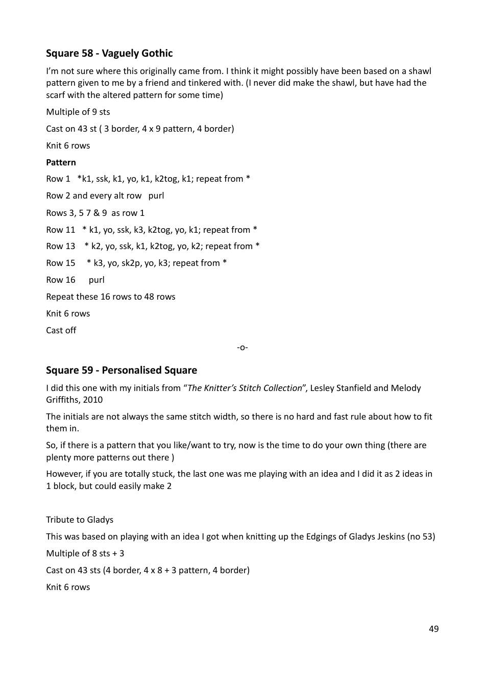 Lace Mystery Blanket Knitting  Crochet Pattern, Page 49